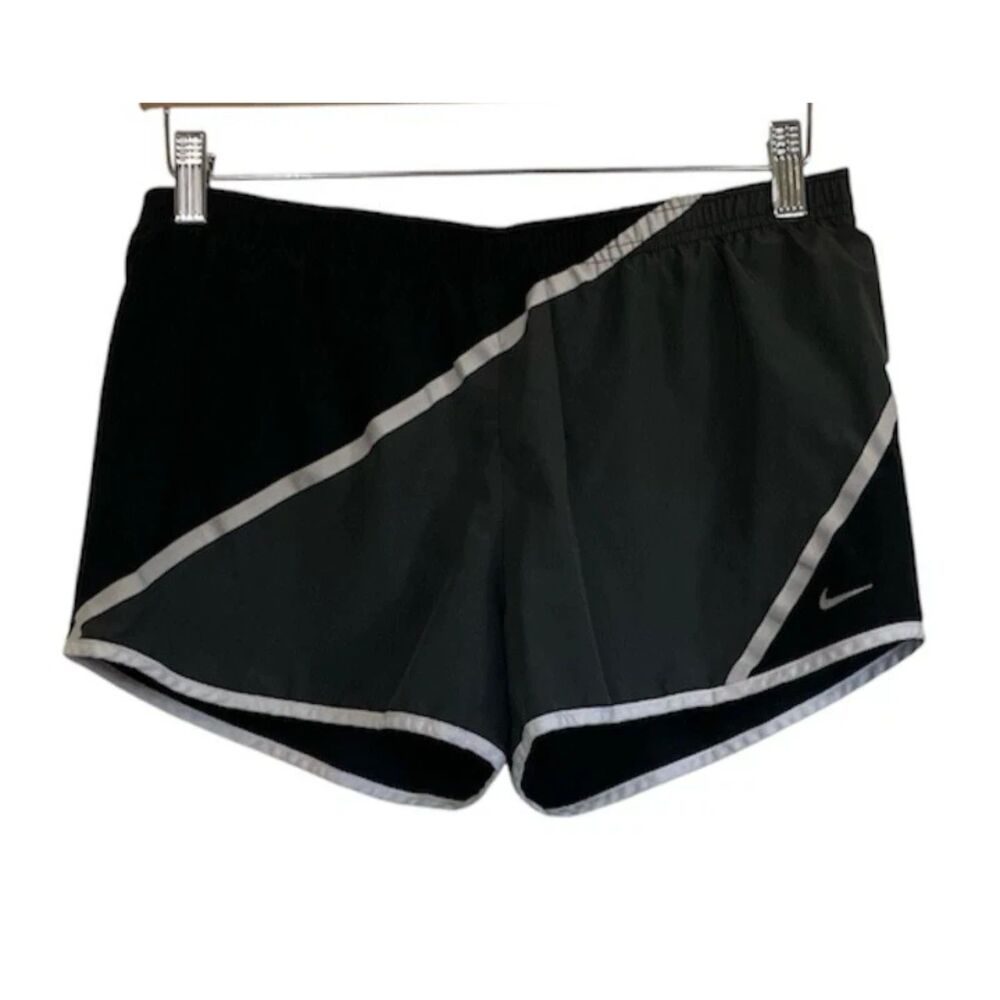 Nike Dri Fit Athletic Running Shorts Women's Medium (31"w) Lined Black/Gray